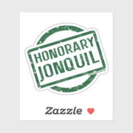 "Honorary Jonquil" sticker, green Sticker