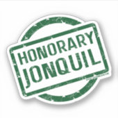 "Honorary Jonquil" sticker, green Sticker (Voorkant)