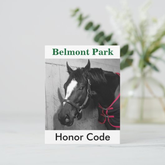 Honorcode Briefkaart (Staand voorkant)