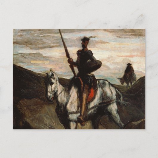 Honore Daumier - Don Quixote in de bergen Briefkaart (Voorkant)