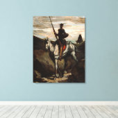 Honore Daumier - Don Quixote in de bergen Canvas Afdruk (Insitu (Houten vloer))
