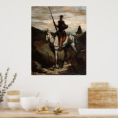 Honore Daumier - Don Quixote in de bergen Poster (Keuken)