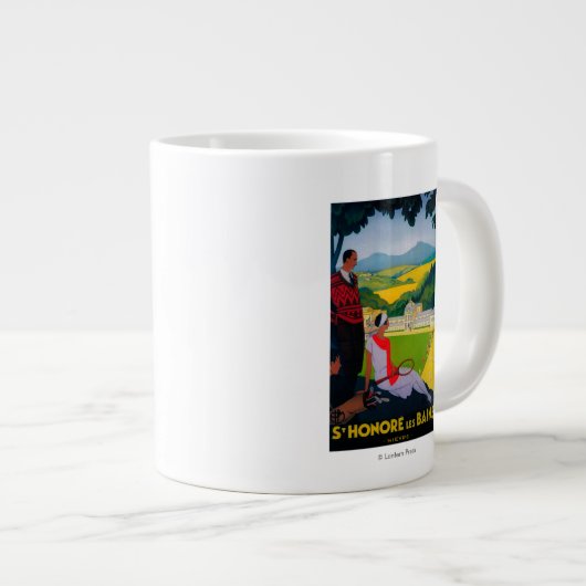 Honore Les Bains  Poster Europe Extra Grote Mok (Voorkant rechts)