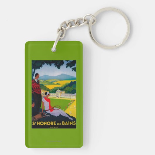 Honore Les Bains Poster Europe Sleutelhanger (achterkant)