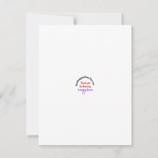 Honored Grandmoeder Bedankt and Appreciation Kaart (Achterkant)