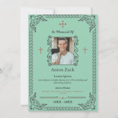 Honorer leur mémoire : Ornate Funeral Invitation (Devant)