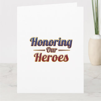 Honoring Our Heroes / Tarjeta Memorial Day Kaart