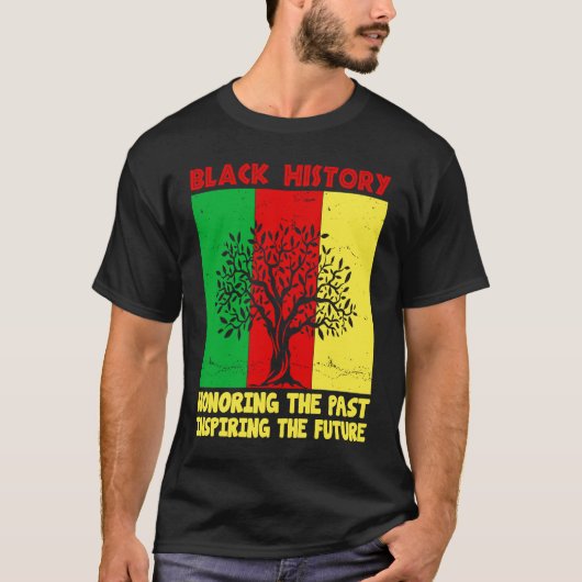 Honoring Past Inspiring Future Black History Month T-shirt (Voorkant)