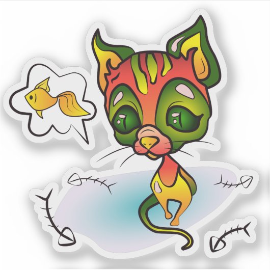 Honry Cat Sticker (Voorkant)