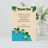 Honu Baby BOY Zee TURTLE Bedankt FLAT Blauw #281 (Staand voorkant)