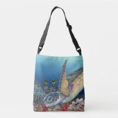 Honu (Groene Zee schildpad) Crossbody Tas (Achterkant)