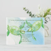 Honu Pair Wedding Invitation Kaart (Staand voorkant)
