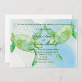 Honu Pair Wedding Invitation Kaart (Voorkant / Achterkant)