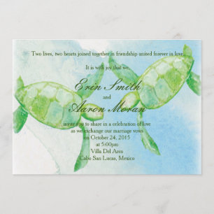 Honu Pair Wedding Invitation Kaart