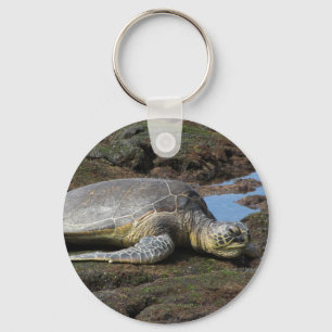 Honu Resting on the Warm Rocks Sleutelhanger