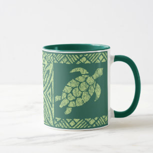 Honu Tapa Hawaiian Primitive Turtle Mok