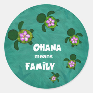 Honu Zee Familie_cirkel Ronde Sticker