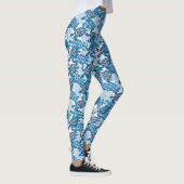 Honu Zee Turtle Hawaiian Aloha Indigo Blue Leggings (Rechts)