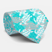 Honu Zee Turtle Hawaiian Aloha - Seafoam Stropdas (Opgerold)