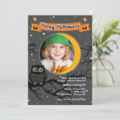 Hoo Hoo Photo Invitation Halloween (Debout devant)