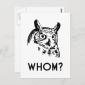 Hoo Who Whom Grammar Owl Briefkaart (Voorkant / Achterkant)