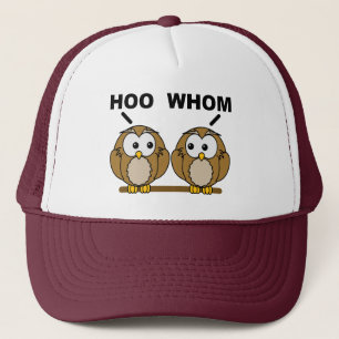 Hoo Wie Grammatica Uilen Grappige Bal Cap Trucker  Pet