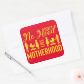 HOOD ALS MOTHERHOOD grappig moederdag Vierkante Sticker (Envelop)