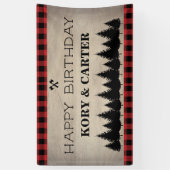 Hood Buffalo Plaid Birthday Spandoek (Verticaal)