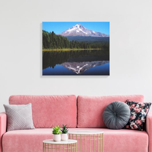 Hood in het meer canvas afdruk (Insitu (Woonkamer))