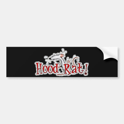 Hood Rat Bumpersticker (Voorkant)