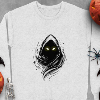 Hooded figuur met gloeiende ogen t-shirt