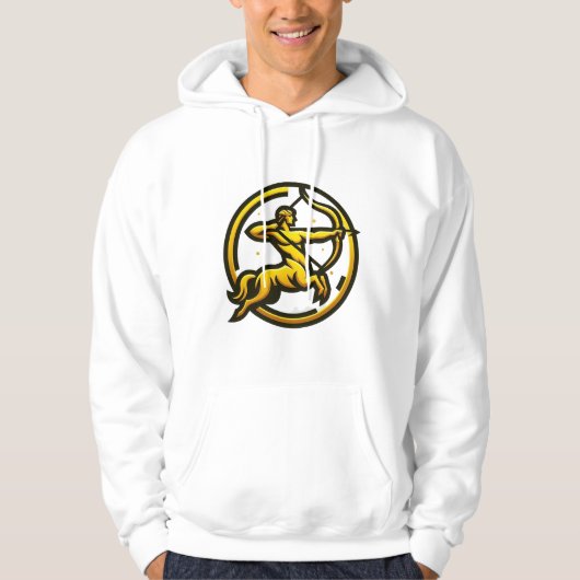 Hooded Sweatshirt met Boogschutter symbool (Voorkant)