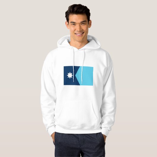 Hooded Sweatshirt with Flag of Minnesota, USA (Voorkant volledig)