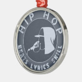 HOODIE IN HOODIE RAPPING OP HET MIC METALEN ORNAMENT (Links)