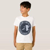 HOODIE IN HOODIE RAPPING OP HET MIC T-SHIRT (Voorkant volledig)