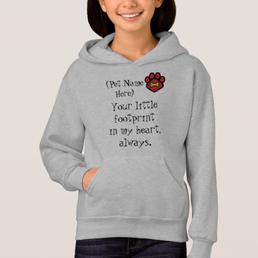 Hoodie Kids Animal Paw Print (Devant)