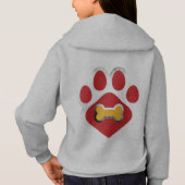Hoodie Kids Animal Paw Print (Dos)