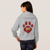 Hoodie Kids Animal Paw Print (Dos entier)