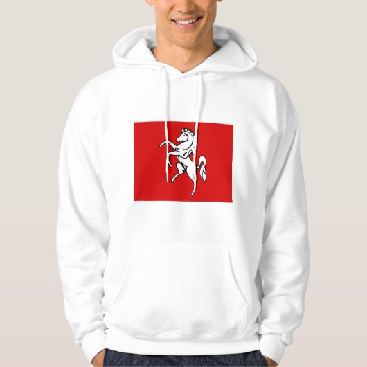 Hoodie met capuchon en vlag van Kent, Engeland (Voorkant)