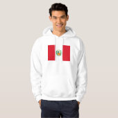 Hoodie met capuchon en vlag van Peru (Voorkant volledig)