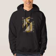 Hoodie met een gouden slang design "niet van u"