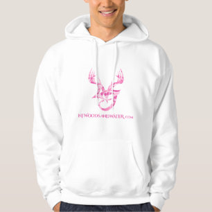 Hoodie met roze camo-logo op voorzijde