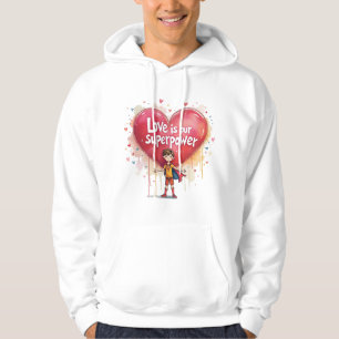 Hoodie met Valentijns ontwerp