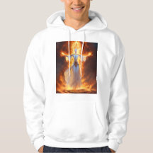 Hoodie met vuur vrouwen print