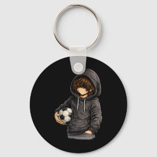 Hoodie stijl Rock On Voetbal Voetll  Sleutelhanger