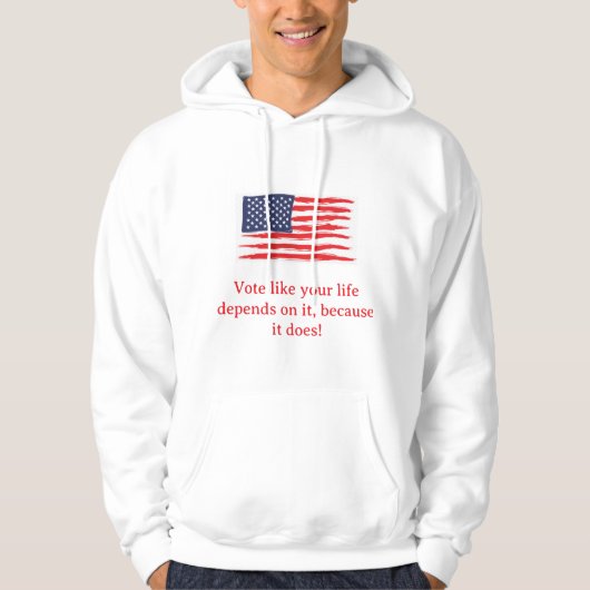 Hoodie with Flag and Unified logo (Voorkant)