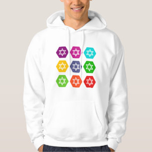 Hoodies - Joodse sterren - Colorful Gym Draag