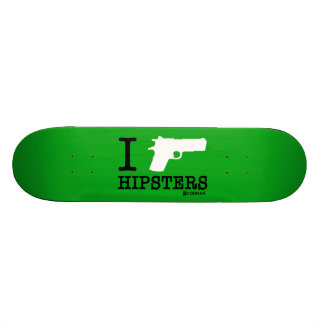 Hoodman "I Shoot Hipsters Green" Skateboard