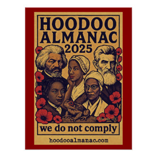 Hoodoo Almanac 2025 wij voldoen niet aan het poste Perfect Poster