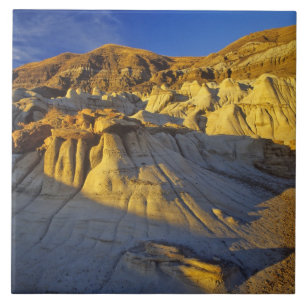 Hoodoos bij Drumheller Alberta, Canada Tegeltje